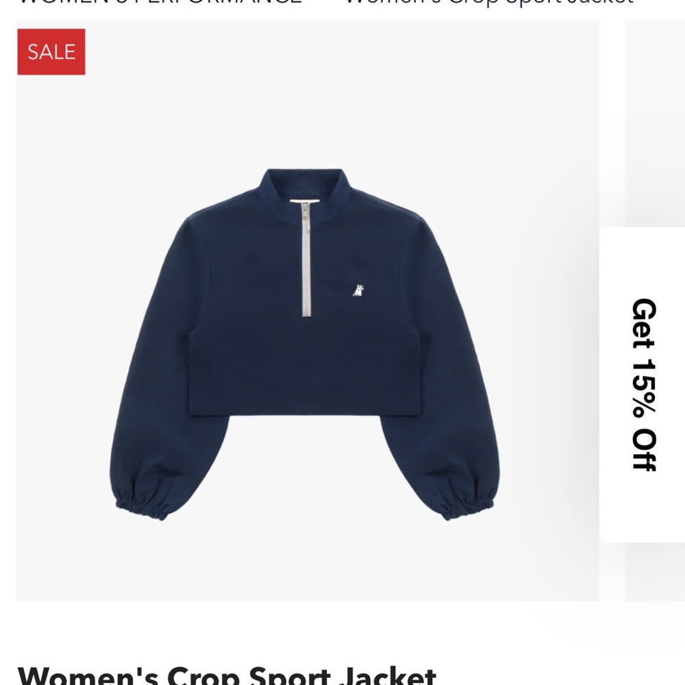 NWT James Bark - Women's Navy Crop Sport Jacket